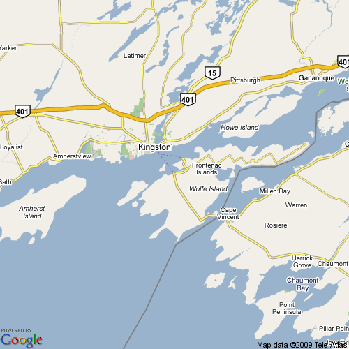 map of ontario canada. Map of St. Lawrence River area
