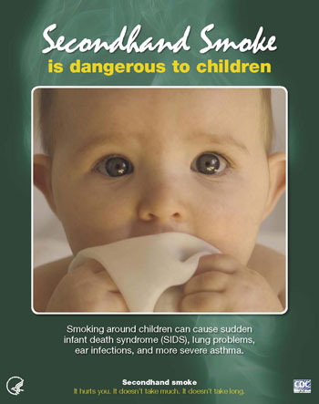 symptoms of second hand smoking on babies