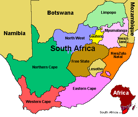 maps of africa south of the sahara. South Africa is currently