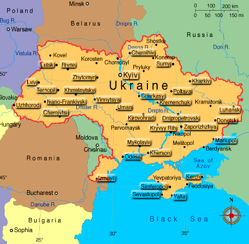 map of ukraine russia. Ukraine - excise taxes on